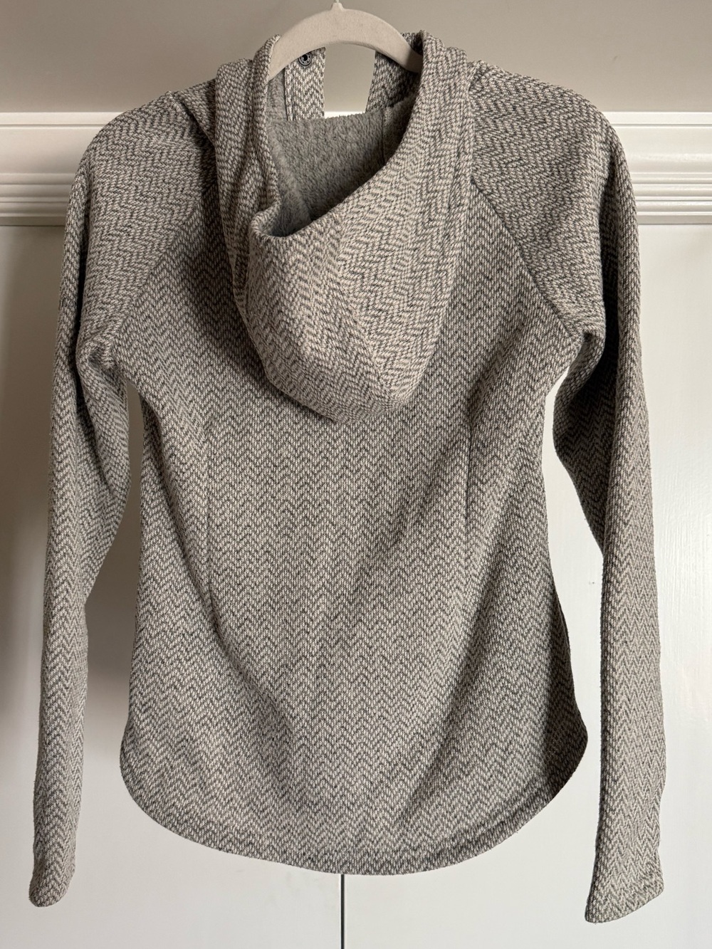 Columbia Women’s Gray Herringbone Knit Button-Neck Sweater - Picture 2 of 2
